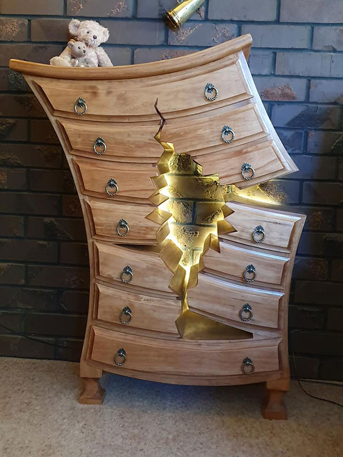 This Cabinet Maker From New Zealand Goes Viral For Crafting Broken And Crazy Looking Furniture