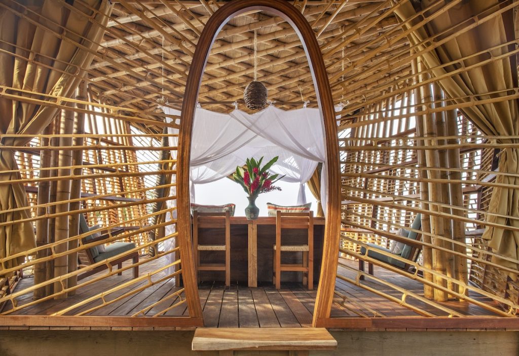 Bamboo Treehouses in Playa Viva with Stunning Roof Designs Inspired by Graceful Mobula Rays Inspired