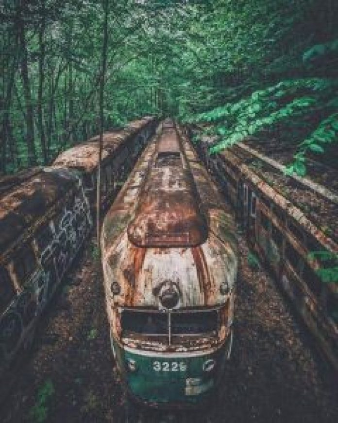 Mysterious Places With Ruins Of Abandoned Old Vehicles